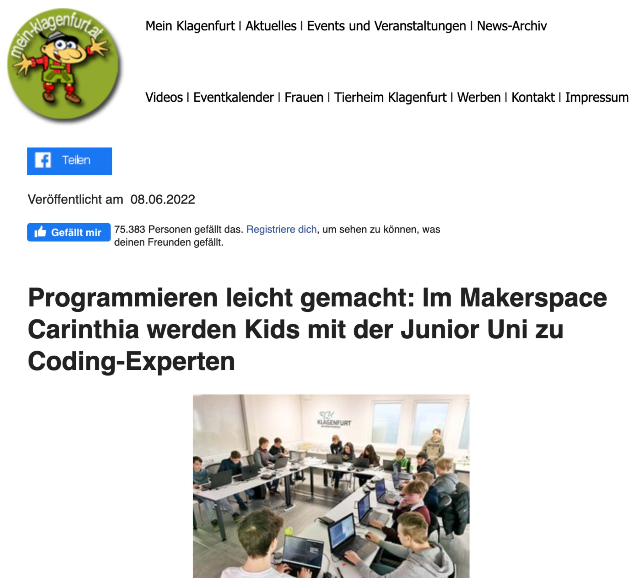 Was sagt die Presse über die Junioruni, ihre Gründer und die teilnehmenden Kinder?