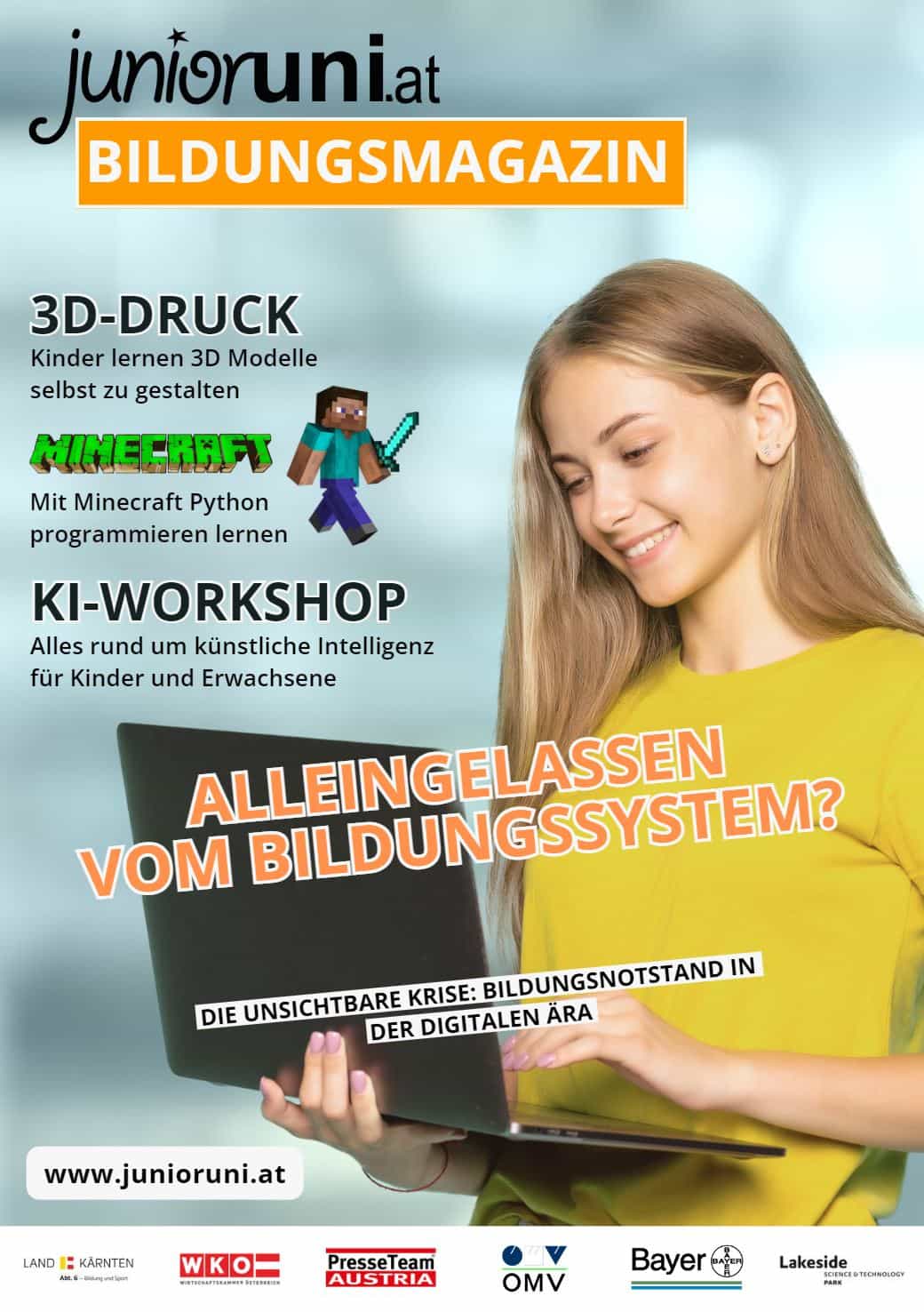 Jobangenote Anzeigenverkauf Junioruni-Magazin