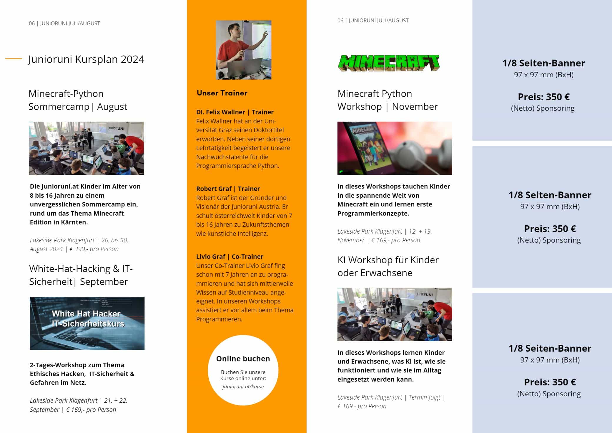 Jobangebote Anzeigenverkauf Junioruni-Magazin 